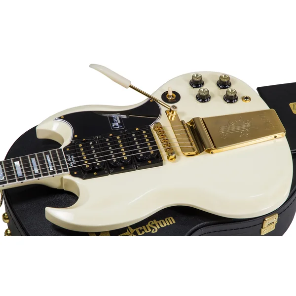 Custom Shop 1963 Les Paul SG Custom Reissue W/ Maestro Vibrola - vos classic white