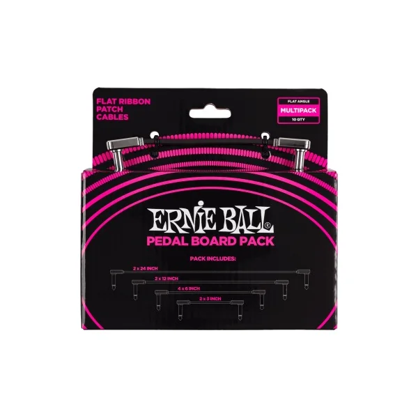 Câble Ernie Ball patch multipack - coudé fin & plat