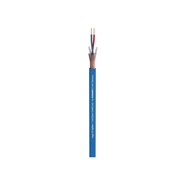 Câble Micro Sommer cable Stage 22 2X0.22 mm2 bleu vendu au mètre