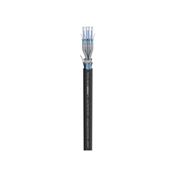 Câble Multipaire SC-Mistral MCF Noir 4 paires Sommer 2 x 0,22 mm² vendu au m
