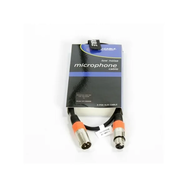 Câble XLR audio ou micro mâle femelle 1m repérage orange