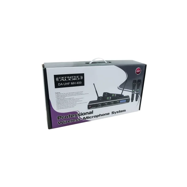 DA UHF MH 400 Definitive Audio - Quadruple micro sans fil UHF 30mW