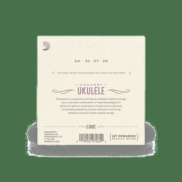 D'Addario EJ88C Nyltech Concert Ukelele