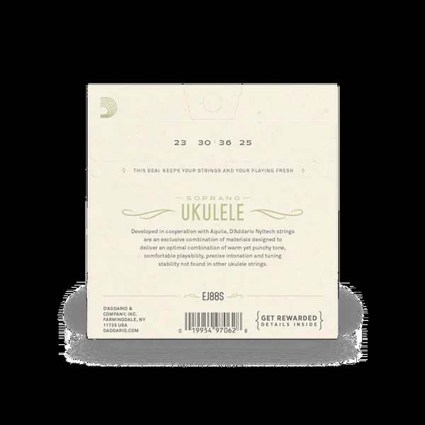 D'addario EJ88S Nyltech Sopraan Ukelele