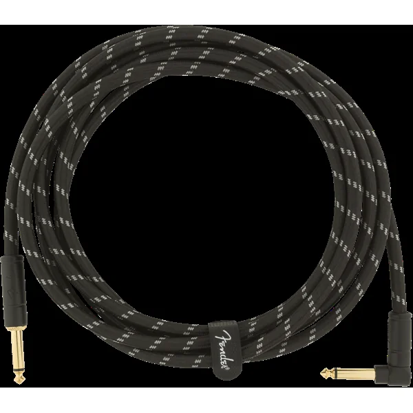 Deluxe Instrument Cable, Straight/Angle, 10ft - Black Tweed