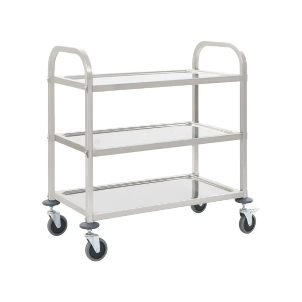 Desserte de restauration inox 3 niveaux desserte mobile chariot de cuisine Inox