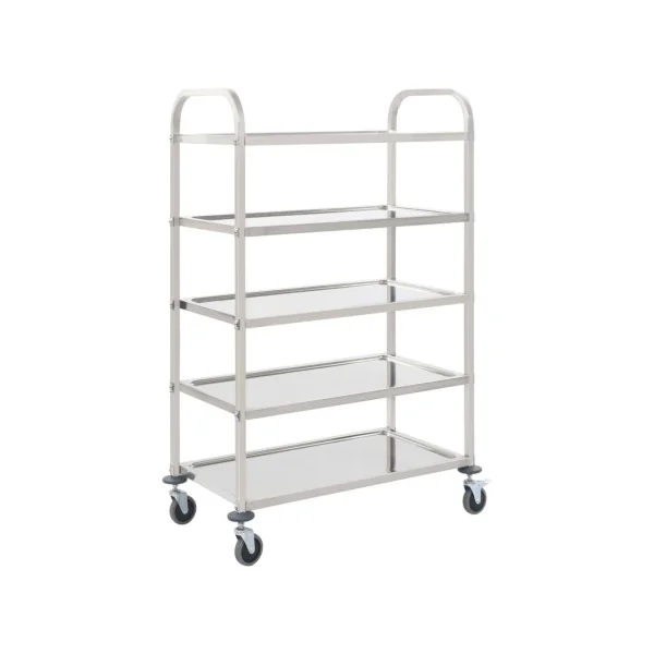 Desserte de restauration inox 5 niveaux desserte mobile chariot de cuisine Inox