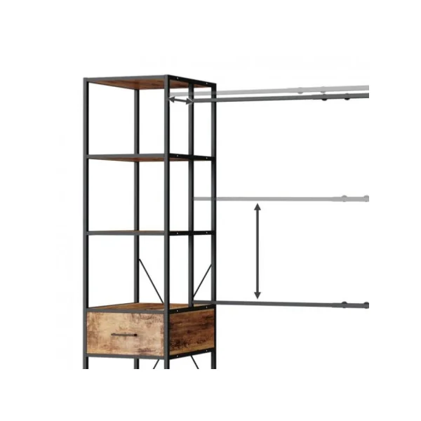 Dressing de chambre extensible industrielle dressing ouvert industrielle