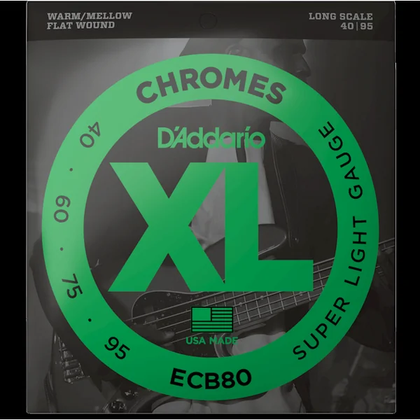 ECB80 Bass (4) Chromes Super Light / Long Scale 40-95 - jeu de 4 cordes