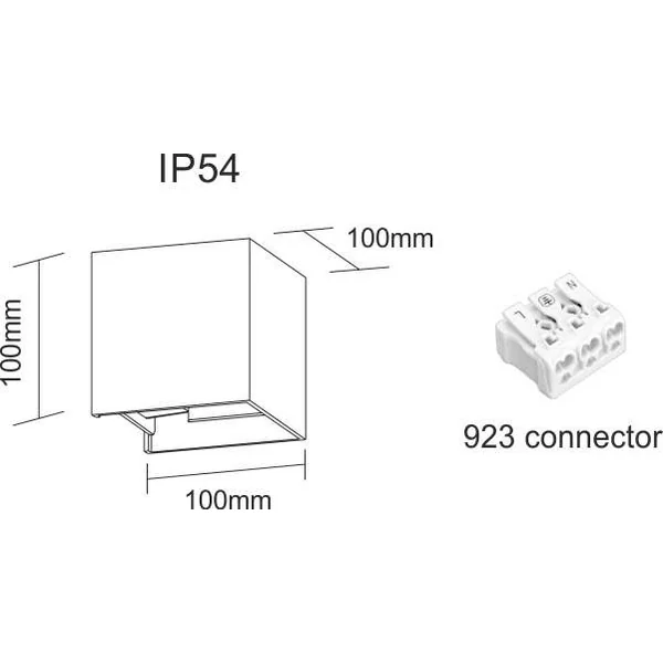 Eclairage LED Extérieur LEK châssis blanc IP54 6.8W 3000K 10°-120° Beneito Faure