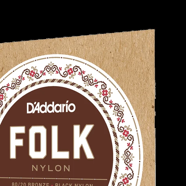 EJ34 Folk (6) 80/20 Bronze Wrap, Nylon Core - jeu de 6 cordes