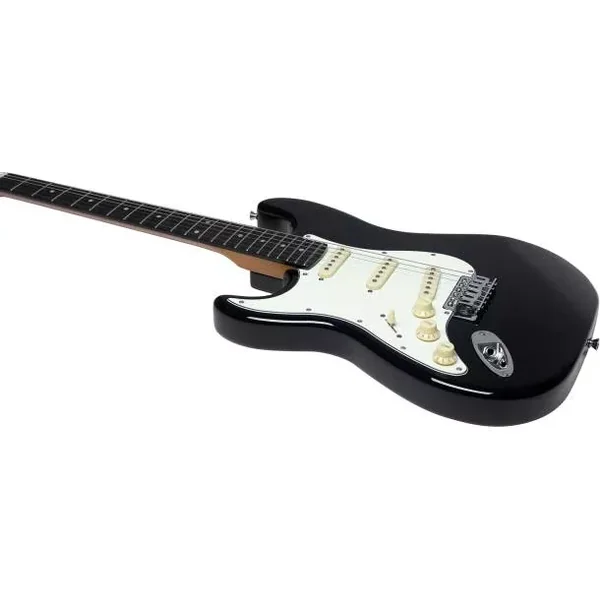 EKO - GUITARE ELECTRIQUE ST 300 TYPE STRAT BLACK GAUCHER