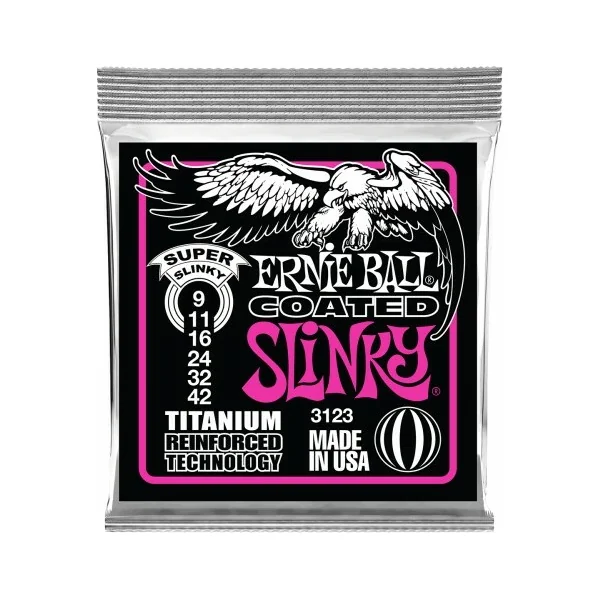 Electric (6) Coated Titanium Super Slinky 9-42 - jeu de 6 cordes