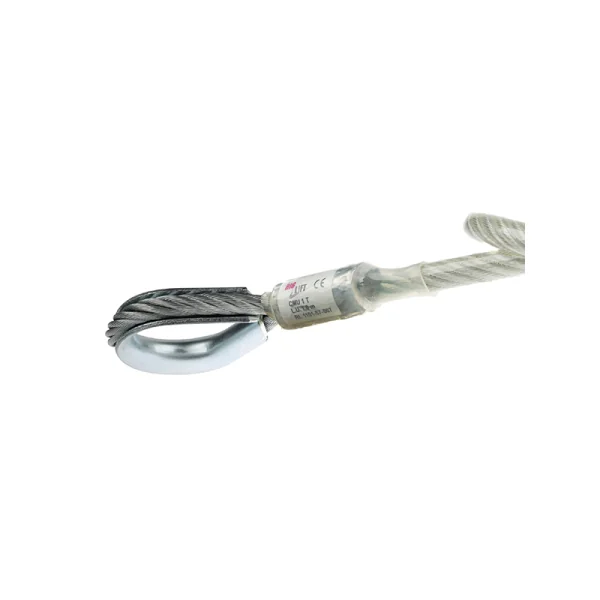 Elingue câble acier 10 mm - gaine transparente - CMU 1 T - 0,5 m