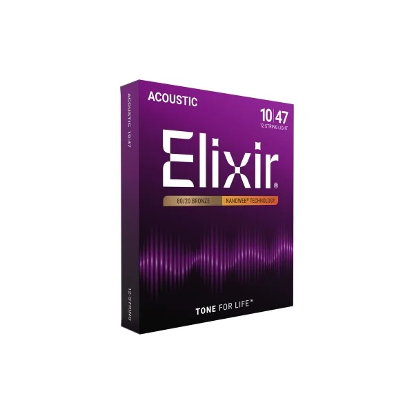 Elixir Acoustic Nanoweb Bronze 12 cordes 11152 light