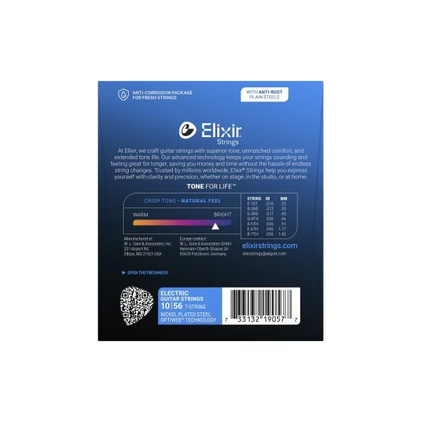 Elixir Electric Optiweb 7 cordes 19057 light