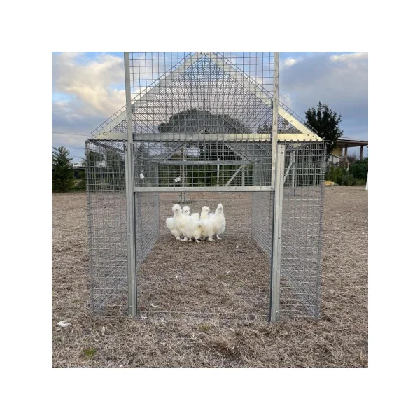 Enclos galvanisé basse cour 180x90 cm enclos poule en fer enclos poule métal