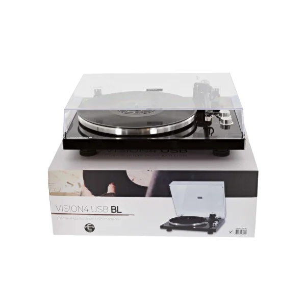 ENOVA Vision4 USB BL platine vinyle noire cellule audio technica et bluetooth