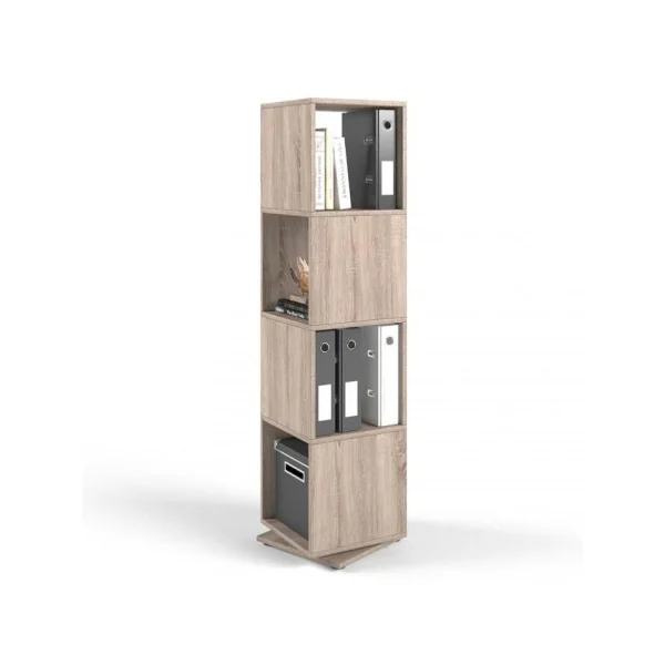 Etagère tournante XXL chêne étagère rotative 360° meuble étagère chêne