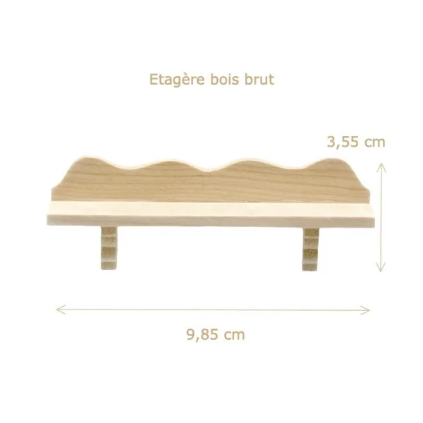 Etagères bois en brut