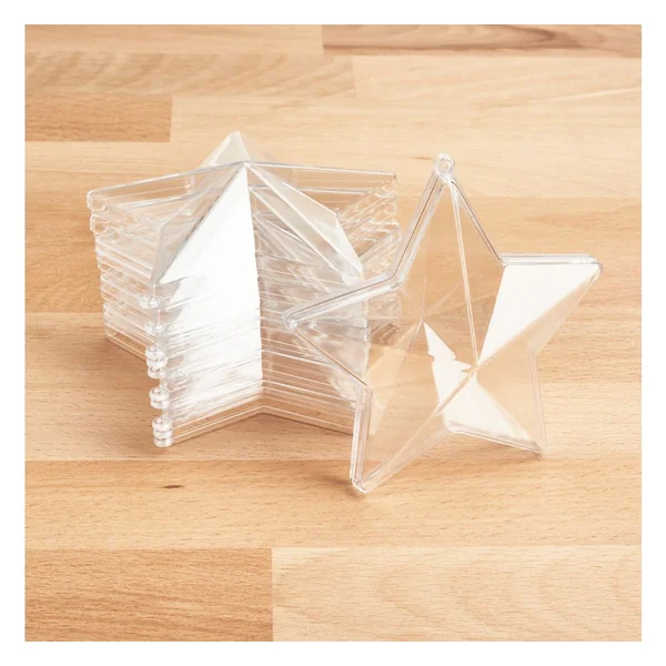 Etoile en acrylique, pack de 6 pc., Ø env. 8 cm