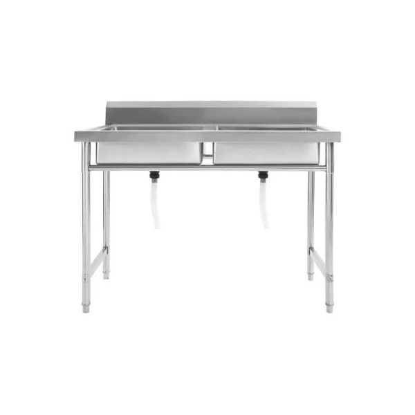 Evier double de cuisine professionnel en INOX 120 cm Evier Professionnel Restauration Hôtellerie Cuisine