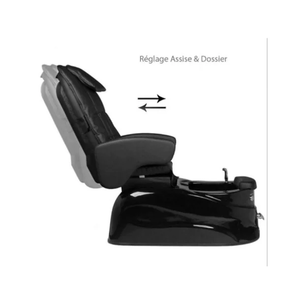 Fauteuil pédicure SPA noir avec fonction massage Mobilier pédicure Fauteuil pedispa