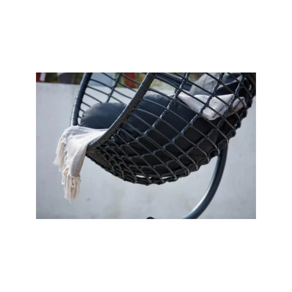 Fauteuil suspendu en résine tressée noir fauteuil suspendu de jardin fauteuil cocoon fauteuil oeuf
