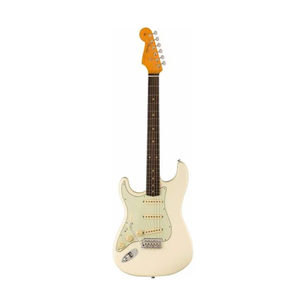 FENDER - AMERICAN VINTAGE II 1961 STRATOCASTER LEFT-HAND ROSEWOOD FINGERBOARD OLYMPIC WHITE