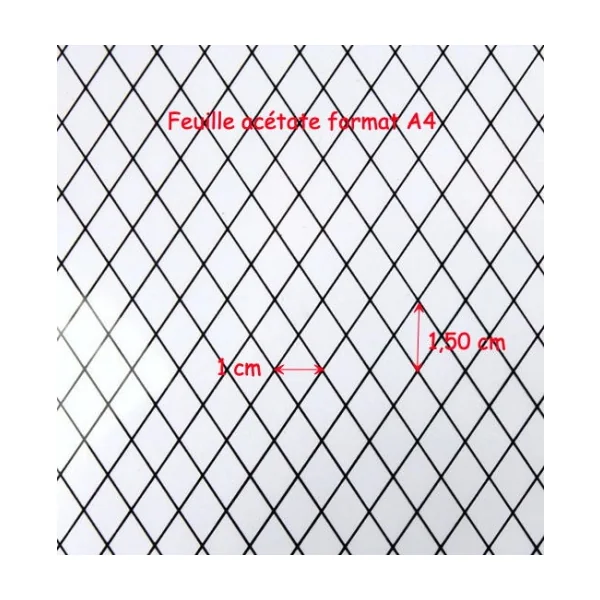 Feuille acétate pour vitraux - Losange