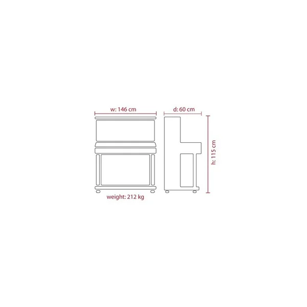Feurich 115 - Piano droit acoustique