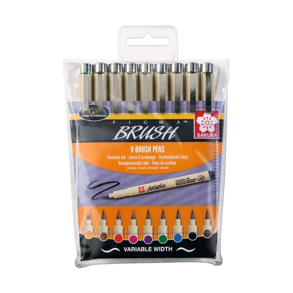 Feutres pinceaux Pigma Brush, set de 9