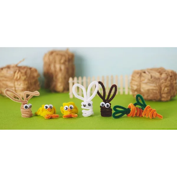 Fils chenilles VBS « Assortiment multicolore », 30 cm, 500 pc.