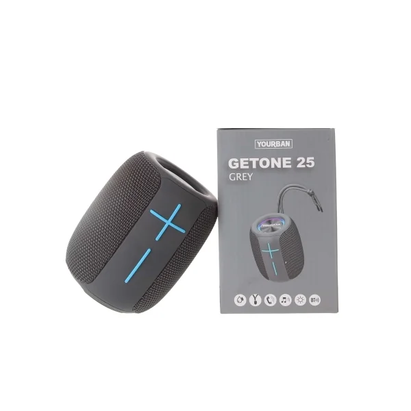 Getone 25 Grey Yourban Enceinte bluetooth et USB grise étanche IP65