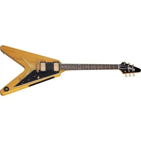 GIBSON - 1958 KORINA FLYING V BLACK PICKGUARD NATURAL