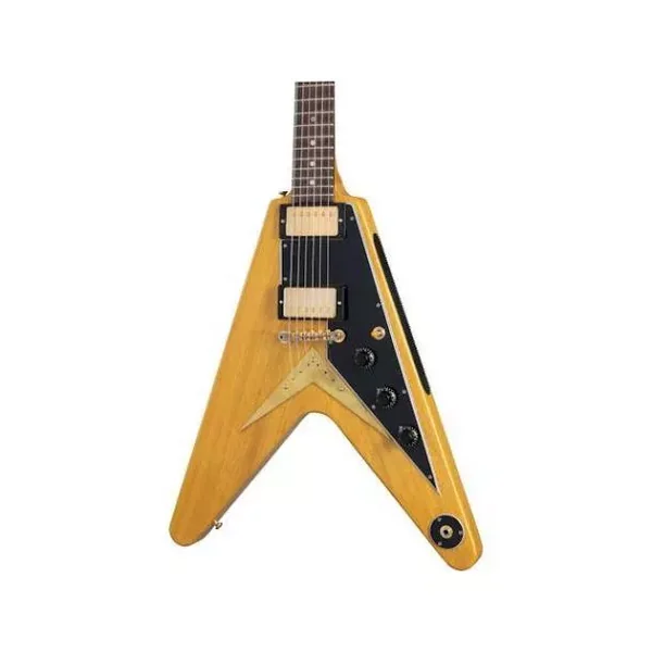 GIBSON - 1958 KORINA FLYING V BLACK PICKGUARD NATURAL
