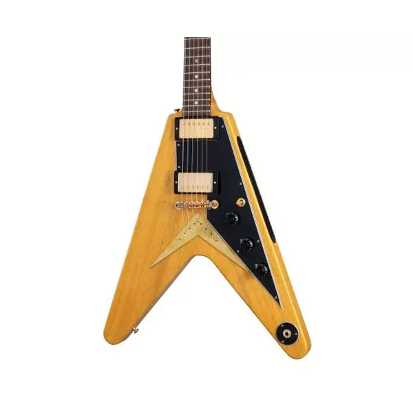 GIBSON - 1958 KORINA FLYING V BLACK PICKGUARD NATURAL
