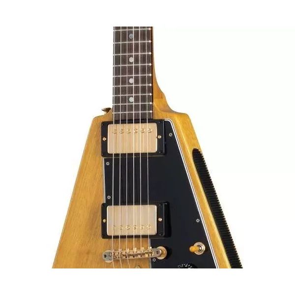 GIBSON - 1958 KORINA FLYING V BLACK PICKGUARD NATURAL
