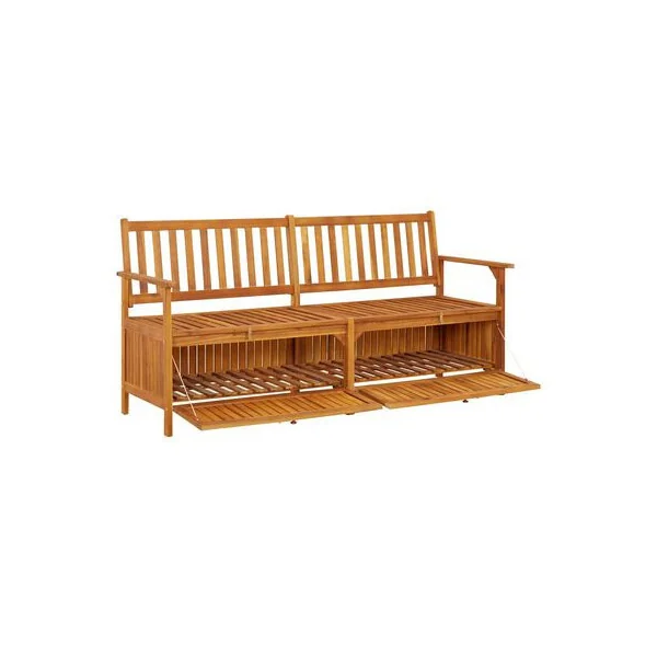 Grand banc de jardin avec coffre de rangement en acacia massif Coffre de rangement en bois coffre de stockage bois coffre extéri