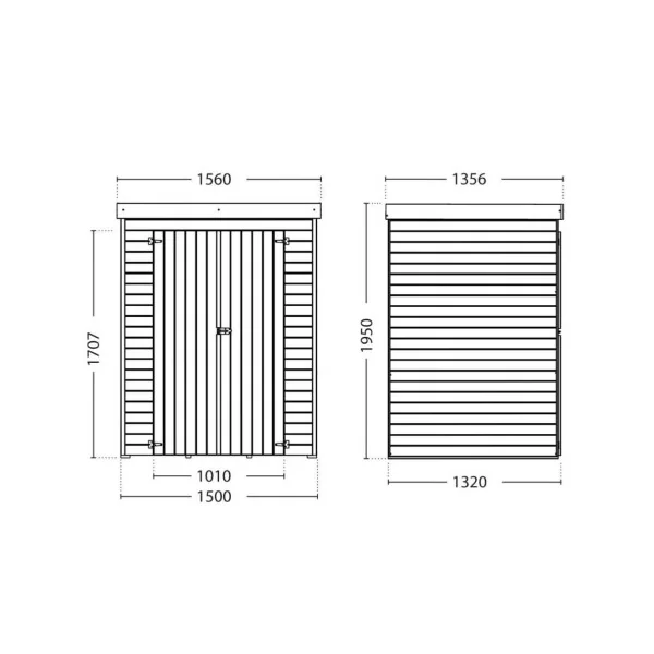 Grande Armoire de jardin en Pin sylvestre FSC avec plancher Armoire en bois armoire extérieure armoire jardin armoire de jardin