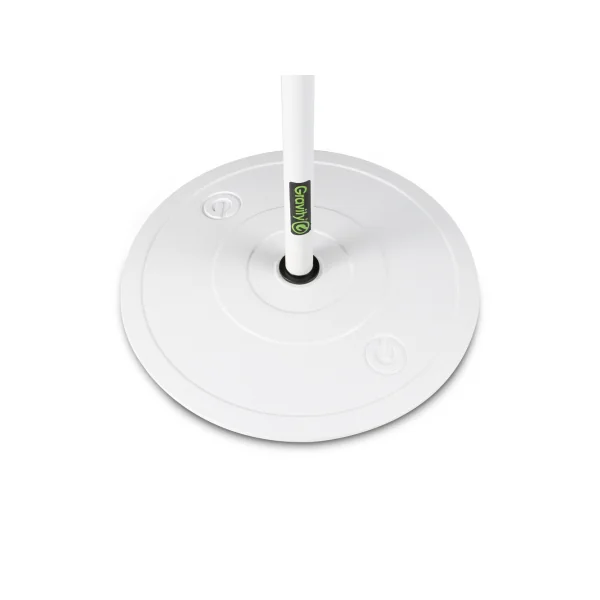 Gravity MS 23 W - Pied Micro Droit à Base Ronde blanc