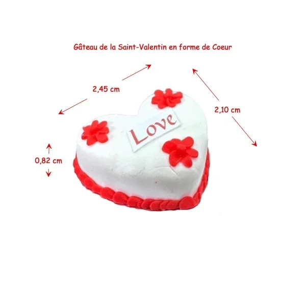 Gâteau Saint-Valentin en forme de cœur