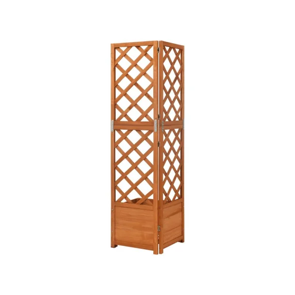 Jardinière d'angle en treillis bois naturel Jardinière de jardin Jardinière terrasse Jardinière balcon
