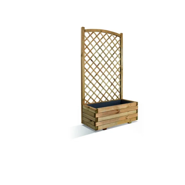 Jardinière en pin FSC avec treillis pour plantes grimpantes jardinière terrasse Jardinière balcon Jardinière pot de fleurs