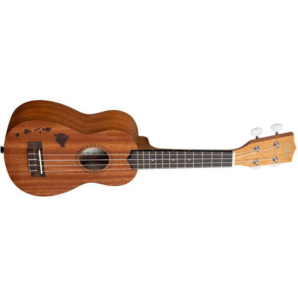 KA-15S-H1 Satin Mahogany Soprano +Bag - hawaiian islands