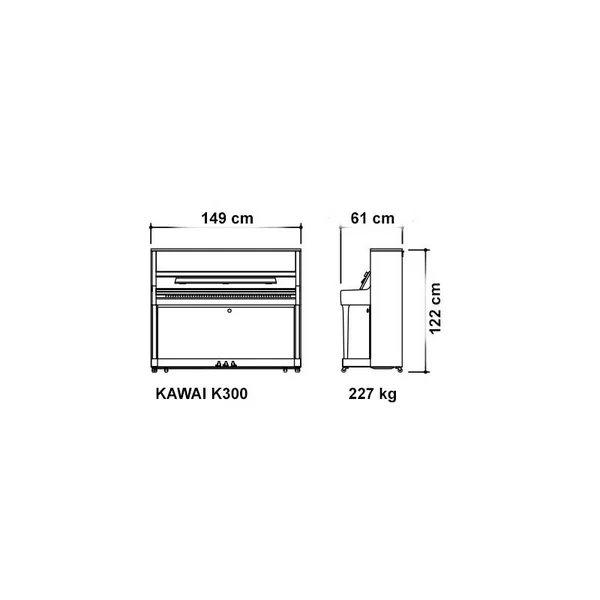 Kawai K300 ATX4 - Piano droit silencieux