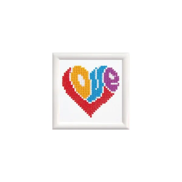 Kit broderie diamant Love coeur avec cadre - DIAMOND DOTZ®
