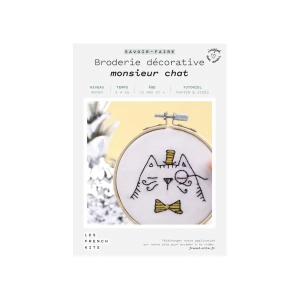 Kit Broderie Monsieur Chat - French Kits