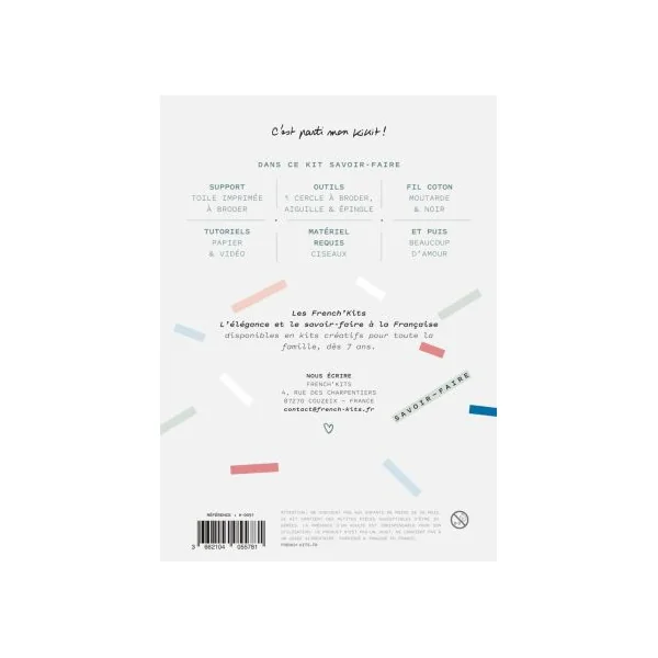 Kit Broderie Monsieur Chat - French Kits