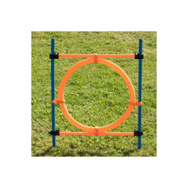 Kit complet agility parcours chien d'agilité haie piquets cerceau et tunnel